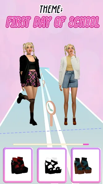 Скачать Fashion Battle — Girl Dress Up взлом на бесконечные деньги + мод меню screen 1