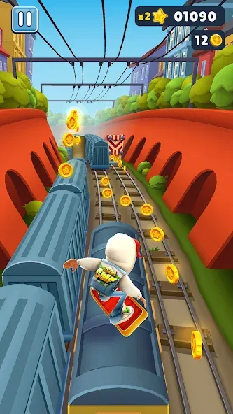 Скачать Subway Surfers (абвей Серферс) взлом на бесконечные деньги + мод меню screen 2