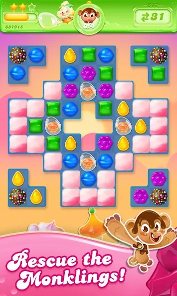 Скачать Candy Crush Jelly Saga (Кенди Краш Джелли Сага) взлом на бесконечные деньги + мод меню screen 3