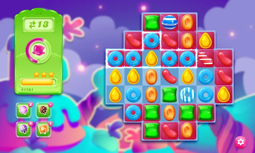 Скачать Candy Crush Jelly Saga (Кенди Краш Джелли Сага) взлом на бесконечные деньги + мод меню screen 5