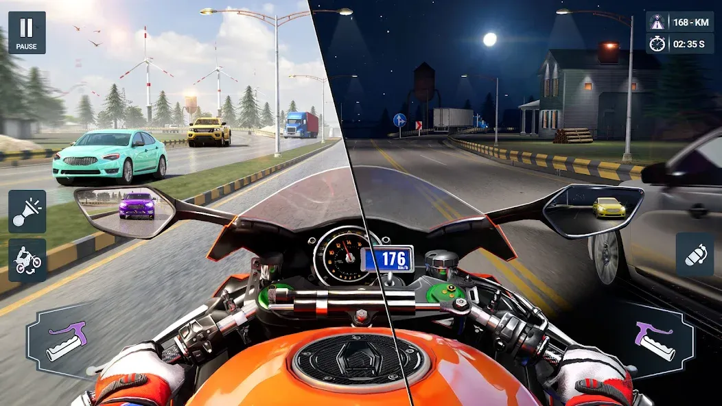 Скачать Moto World Tour: Bike Racing взлом на бесконечные деньги + мод меню screen 3