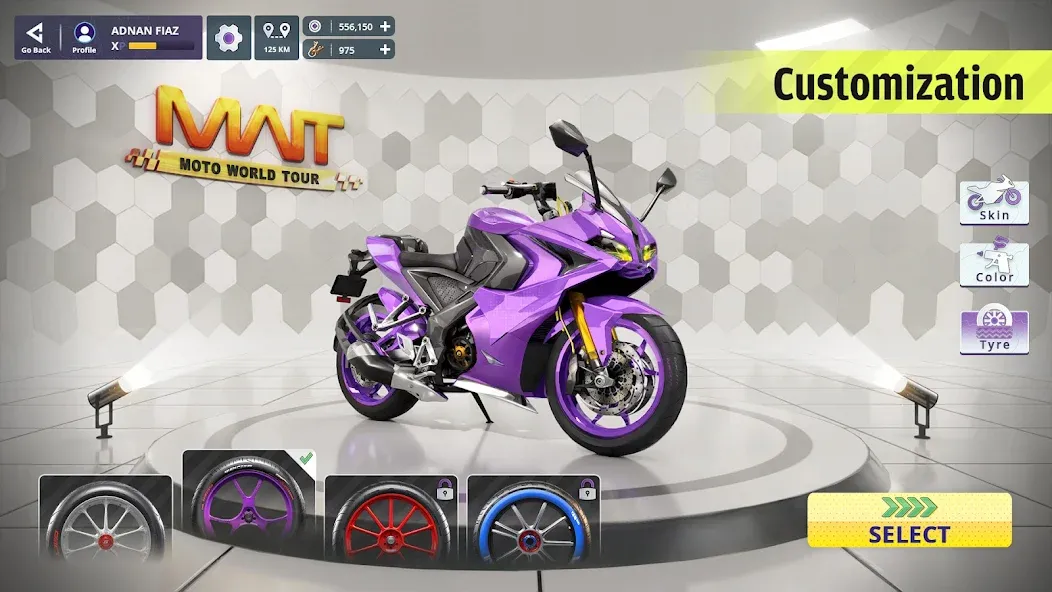 Скачать Moto World Tour: Bike Racing взлом на бесконечные деньги + мод меню screen 4