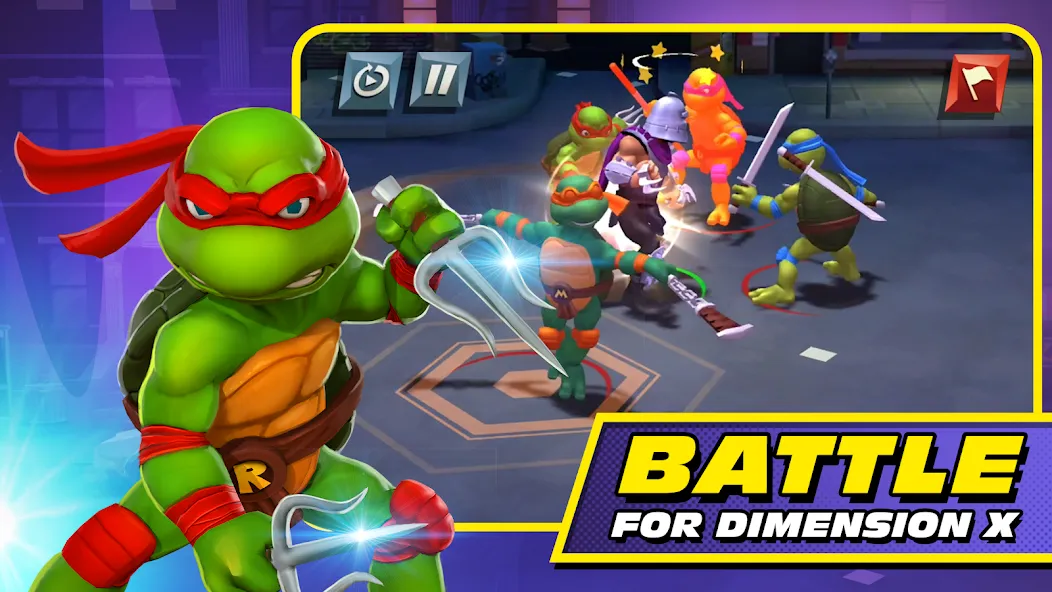 Скачать TMNT: Mutant Madness взлом на бесконечные деньги + мод меню screen 1