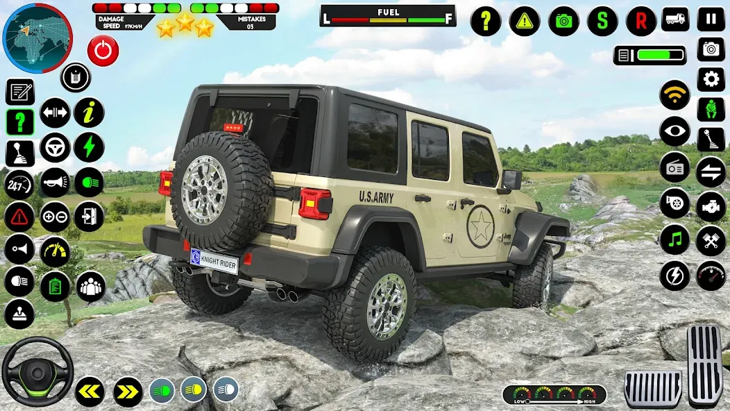 Скачать Army Truck Transporter Game 3D взлом на бесконечные деньги + мод меню screen 1