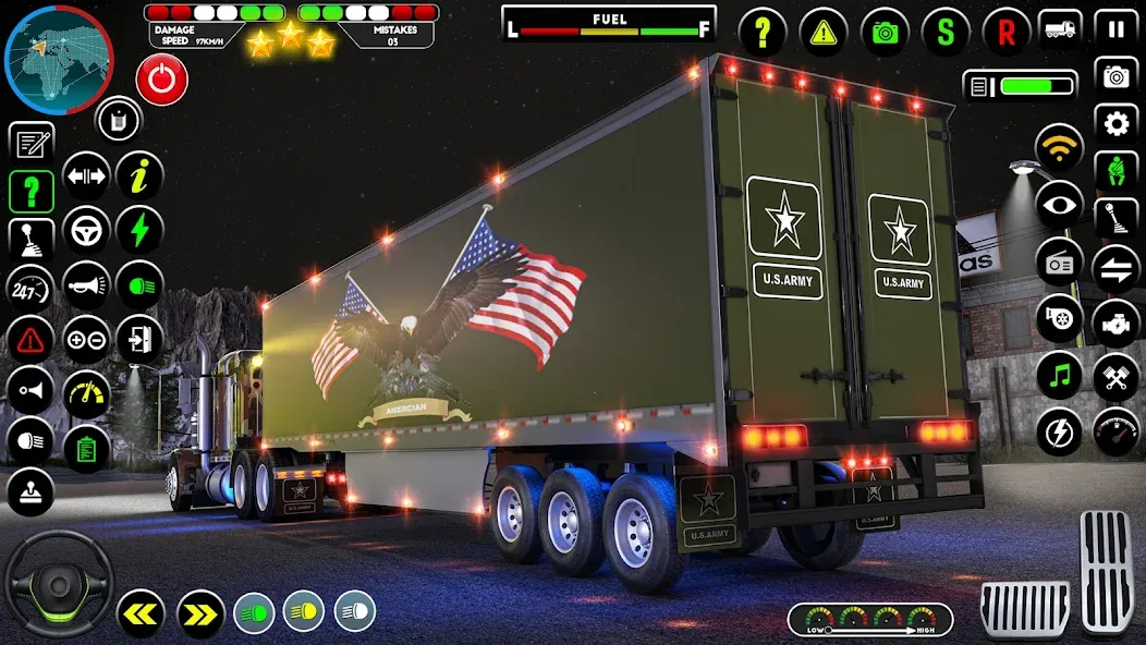 Скачать Army Truck Transporter Game 3D взлом на бесконечные деньги + мод меню screen 2