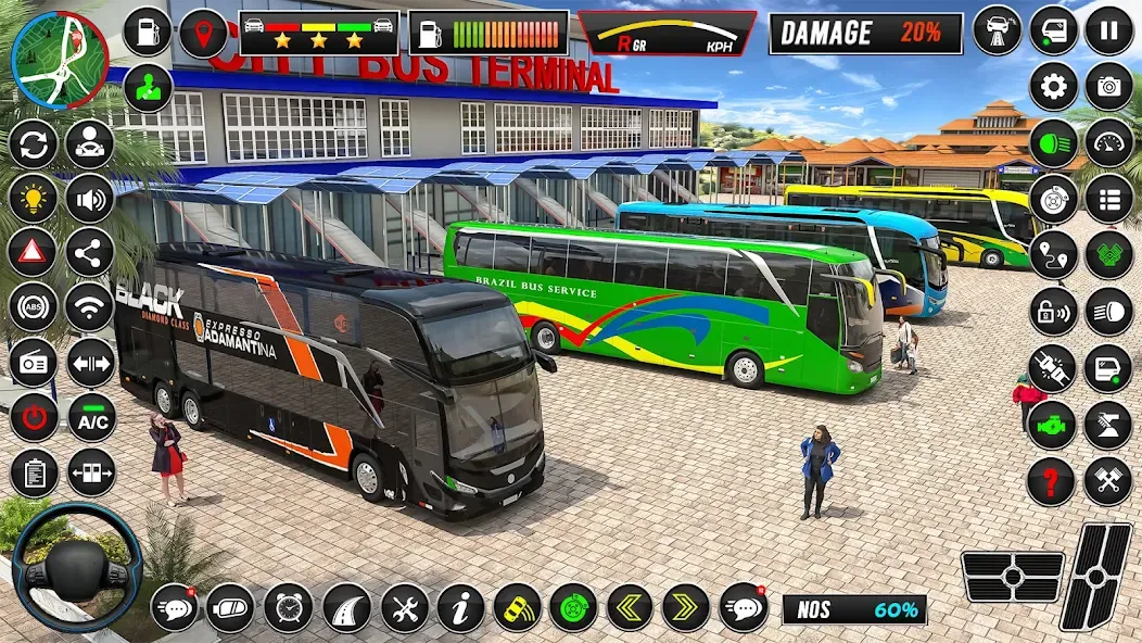 Скачать City Coach Bus Driver Games 3D взлом на бесконечные деньги + мод меню screen 1