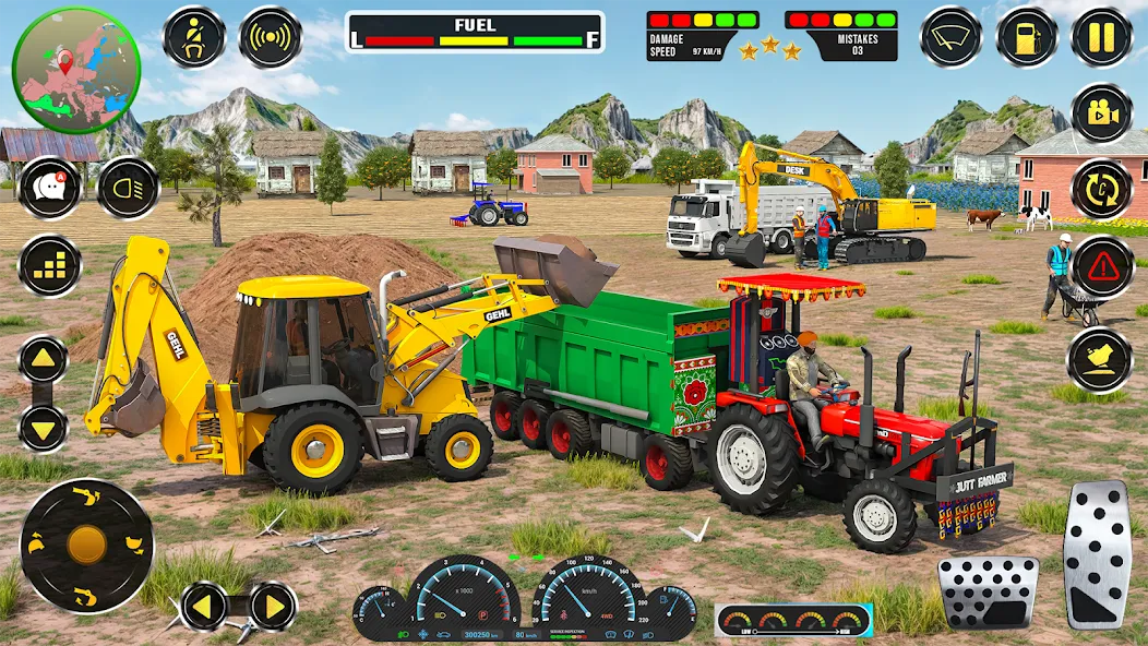 Скачать Real JCB Construction Games 3D взлом на бесконечные деньги + мод меню screen 4