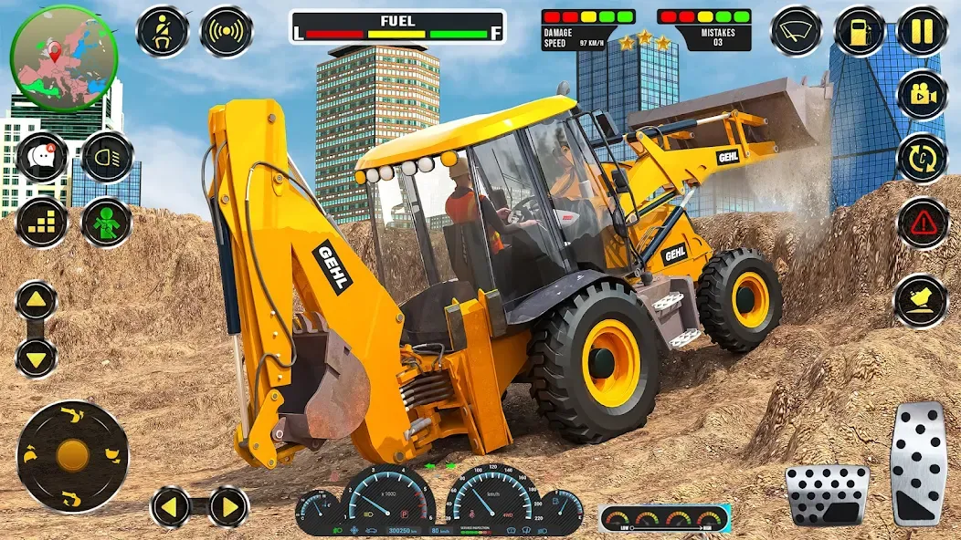 Скачать Real JCB Construction Games 3D взлом на бесконечные деньги + мод меню screen 5