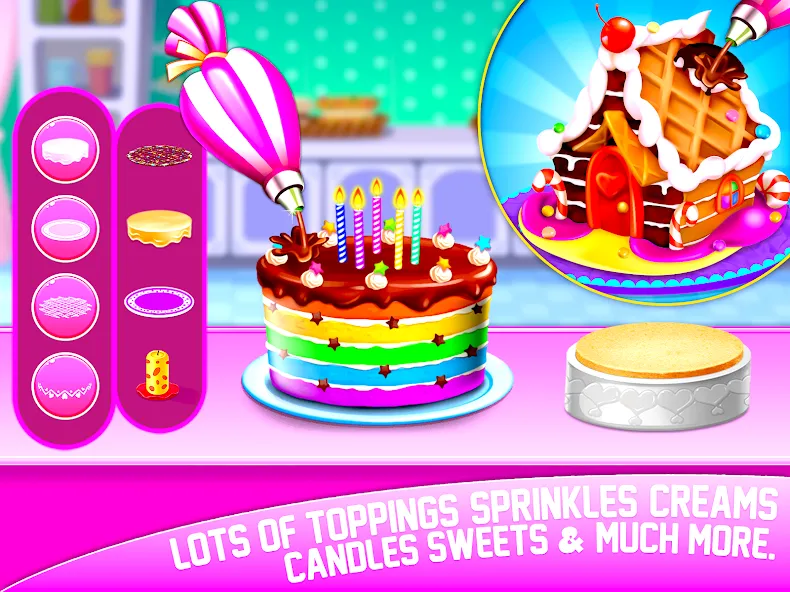 Скачать Cake Maker Sweet Bakery Games взлом на бесконечные деньги + мод меню screen 1