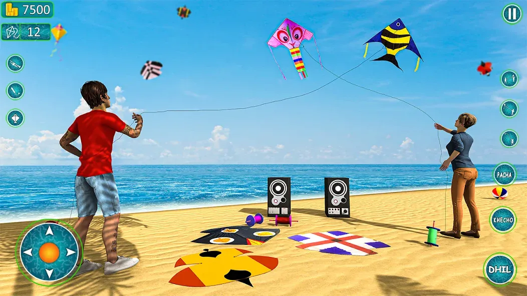 Скачать Kite Basant: Kite Flying Games взлом на бесконечные деньги + мод меню screen 3