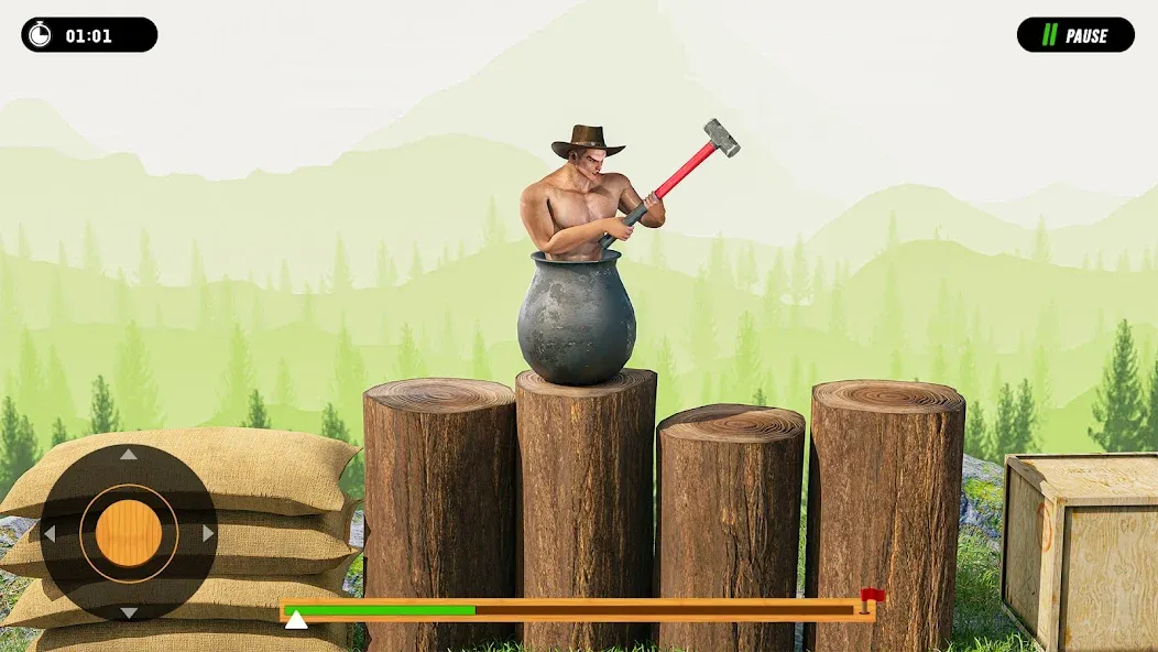 Скачать Hammer Climber Man: Pot Man 3D взлом на бесконечные деньги + мод меню screen 3