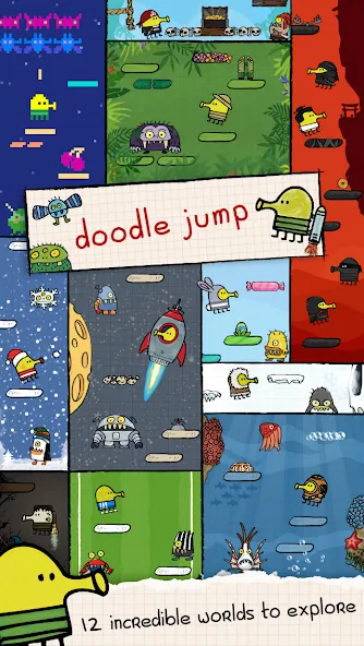 Скачать Doodle Jump (Дудл Джамп) взлом на бесконечные деньги + мод меню screen 2