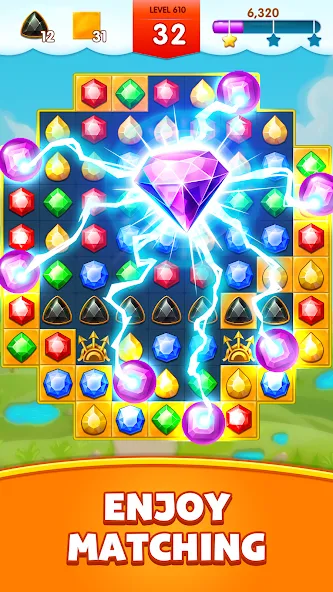 Скачать Jewels Legend — Match 3 Puzzle (Джуэл Легенд) взлом на бесконечные деньги + мод меню screen 3