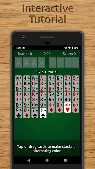 Скачать FreeCell Solitaire Classic (Фрисел Солитер Классик) взлом на бесконечные деньги + мод меню screen 5