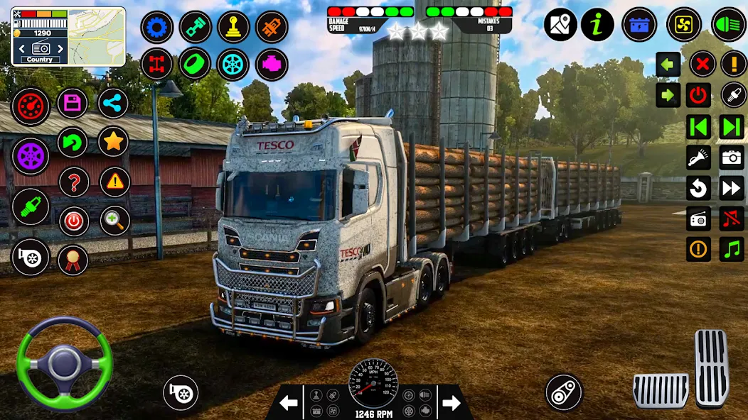 Скачать City Truck Simulator 2023 взлом на бесконечные деньги + мод меню screen 2