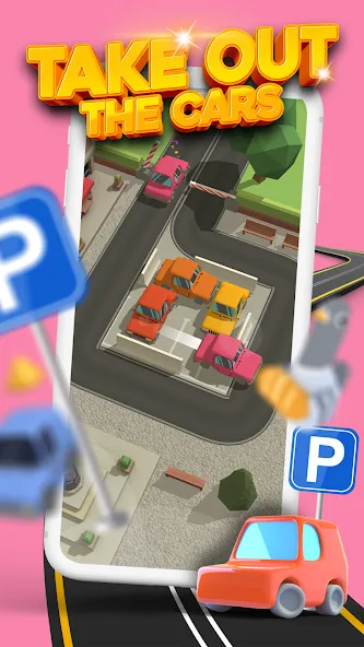 Скачать Parking Jam 3D (Парковочный затор 3D) взлом на бесконечные деньги + мод меню screen 1