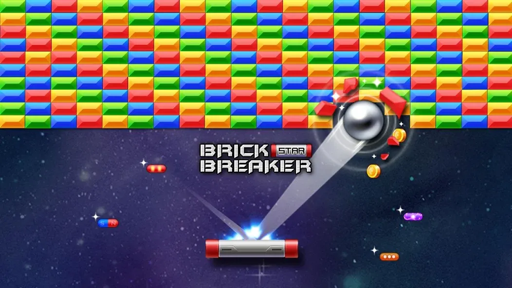 Скачать Brick Breaker Star: Space King взлом на бесконечные деньги + мод меню screen 1