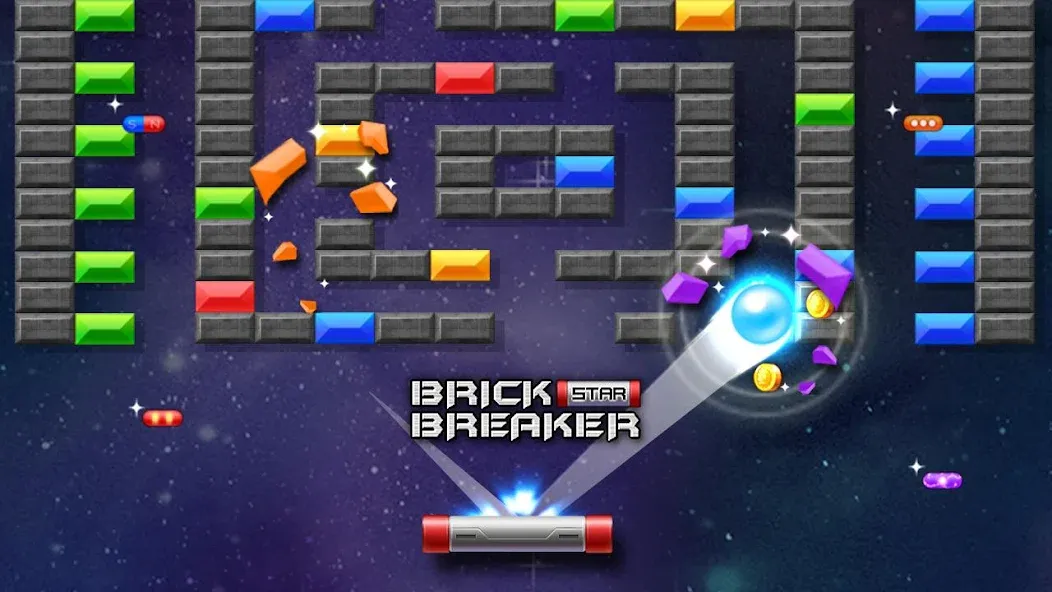 Скачать Brick Breaker Star: Space King взлом на бесконечные деньги + мод меню screen 3