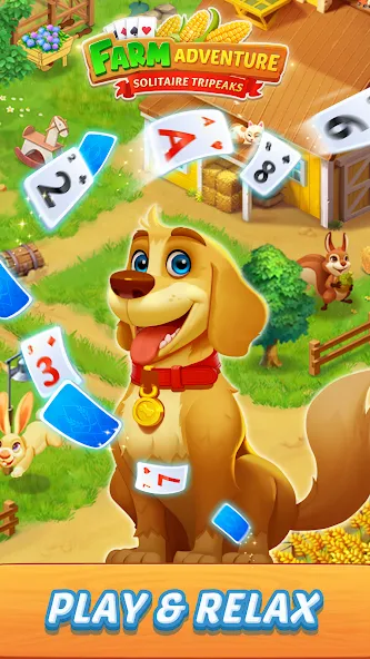 Скачать Solitaire Farm Adventure (Солитер) взлом на бесконечные деньги + мод меню screen 1