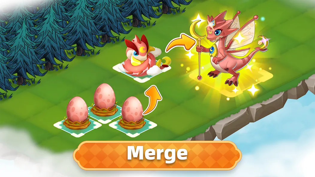 Скачать Merge Legends: Dragon Island (Мердж Легендс) взлом на бесконечные деньги + мод меню screen 1