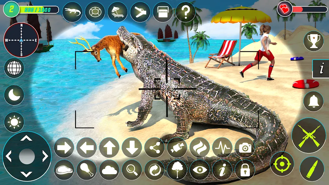 Скачать Crocodile Hunting Animal Games (Крокодил Охота Игры с животными) взлом на бесконечные деньги + мод меню screen 1