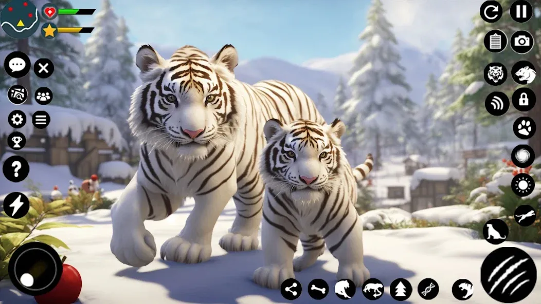 Скачать Arctic White Tiger Family Sim взлом на бесконечные деньги + мод меню screen 5