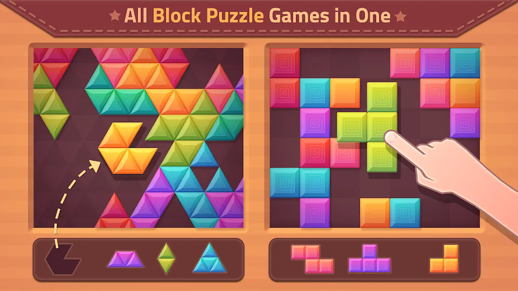 Скачать Triangles & Blocks (Полиблок) взлом на бесконечные деньги + мод меню screen 1