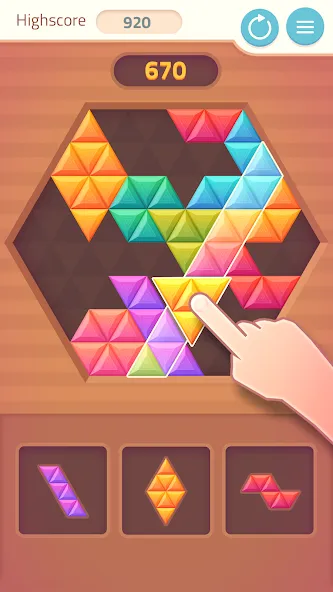 Скачать Triangles & Blocks (Полиблок) взлом на бесконечные деньги + мод меню screen 2