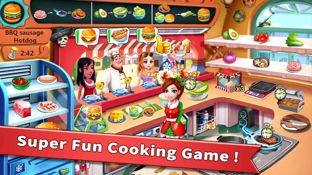 Скачать Rising Super Chef — Cook Fast (Райзинг Супер Шеф) взлом на бесконечные деньги + мод меню screen 1