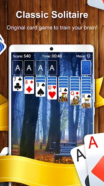 Скачать Solitaire Card Game (Солитер карточная игра) взлом на бесконечные деньги + мод меню screen 2