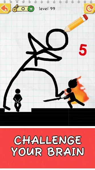 Скачать Draw 2 Save: Stickman Puzzle (Дроу 2 Сэйв) взлом на бесконечные деньги + мод меню screen 5