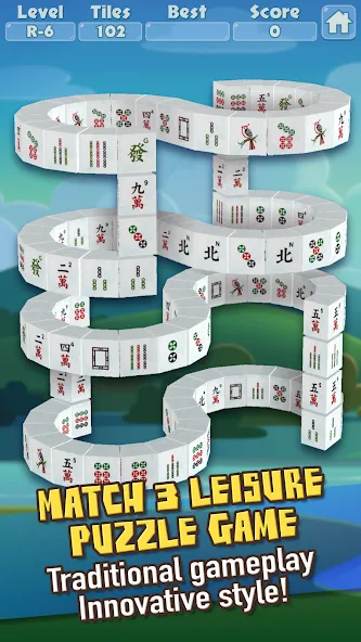 Скачать 3D Mahjong Triple Tile Match (Маджонг Трипл Плит Матч) взлом на бесконечные деньги + мод меню screen 1