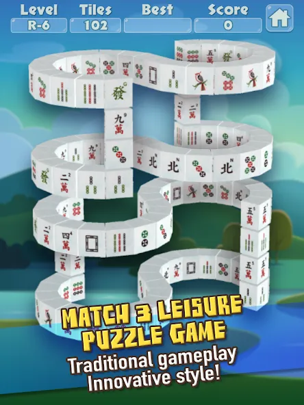 Скачать 3D Mahjong Triple Tile Match (Маджонг Трипл Плит Матч) взлом на бесконечные деньги + мод меню screen 5