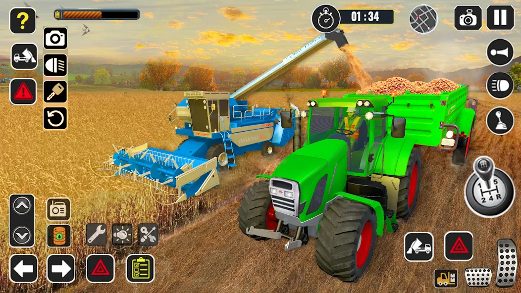 Скачать Tractor Farming Game Harvester взлом на бесконечные деньги + мод меню screen 4