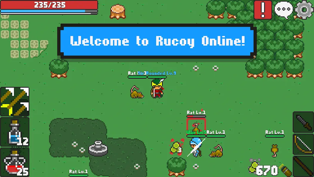 Скачать Rucoy Online — MMORPG MMO RPG взлом на бесконечные деньги + мод меню screen 1