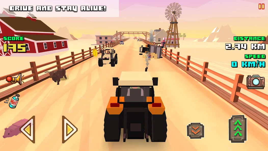 Скачать Blocky Farm Racing & Simulator взлом на бесконечные деньги + мод меню screen 2