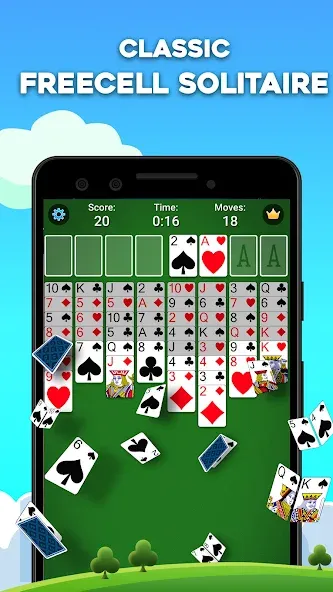 Скачать FreeCell Solitaire: Card Games (Фрицелл пасьянс) взлом на бесконечные деньги + мод меню screen 1