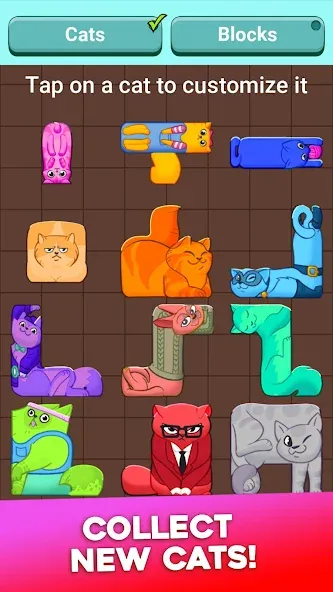 Скачать Block Puzzle Cats (Блок Пазл Кошки) взлом на бесконечные деньги + мод меню screen 5