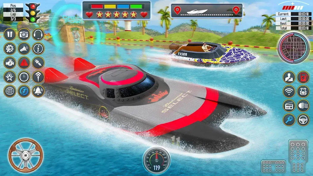 Скачать Speed Boat Racing: Boat games взлом на бесконечные деньги + мод меню screen 3