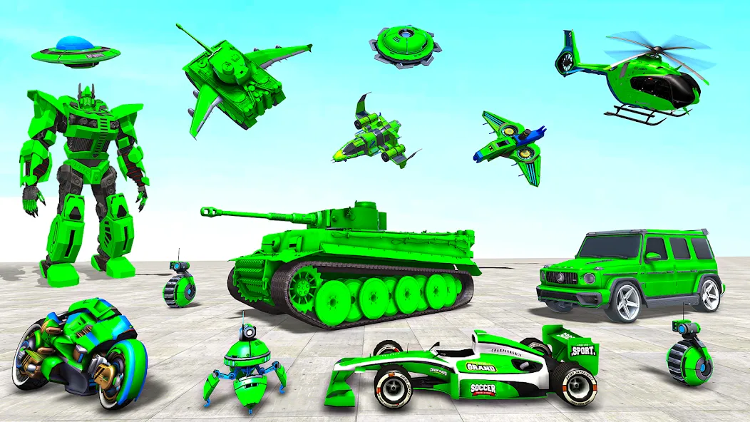 Скачать Tank Robot Game Army Games (армейский танк робот трансформационная игра) взлом на бесконечные деньги + мод меню screen 2