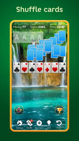 Скачать Solitaire Play — Card Klondike (Солитер Плей) взлом на бесконечные деньги + мод меню screen 2