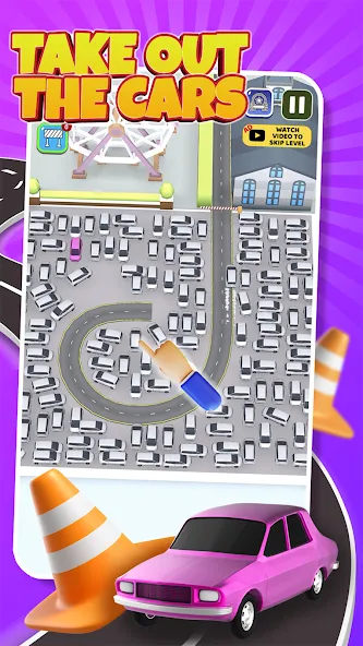 Скачать Parking Jam: Car Parking Games (Паркинг Джем) взлом на бесконечные деньги + мод меню screen 5