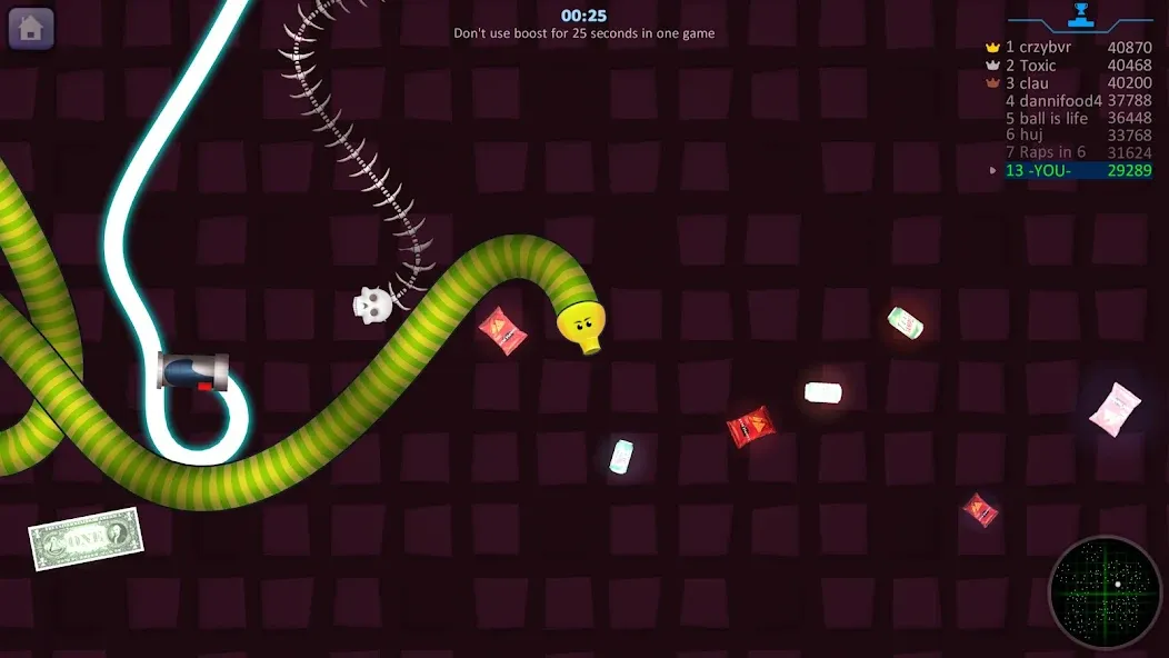 Скачать Snake Hunt: Worm io Games Zone взлом на бесконечные деньги + мод меню screen 5