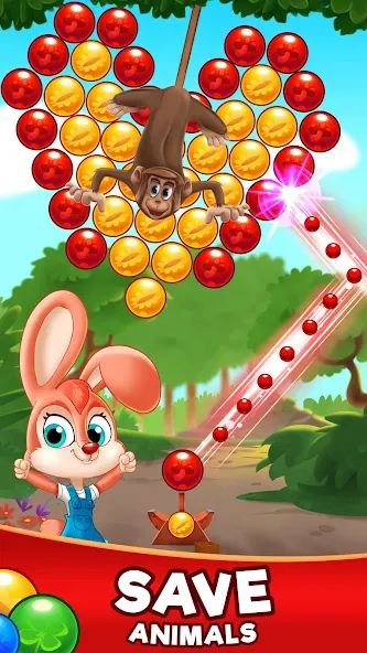 Скачать Bubble Friends Bubble Shooter взлом на бесконечные деньги + мод меню screen 2