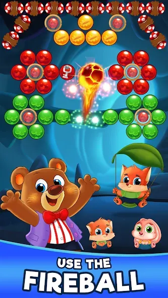 Скачать Bubble Friends Bubble Shooter взлом на бесконечные деньги + мод меню screen 3