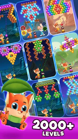 Скачать Bubble Friends Bubble Shooter взлом на бесконечные деньги + мод меню screen 5