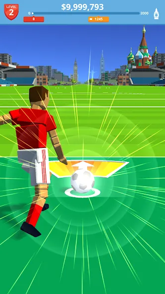 Скачать Soccer Kick (Сокер Кик) взлом на бесконечные деньги + мод меню screen 1