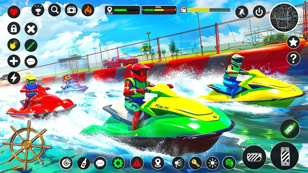 Скачать Jetski Boat Racing: Boat Games (Джетски Гонки на лодках) взлом на бесконечные деньги + мод меню screen 2