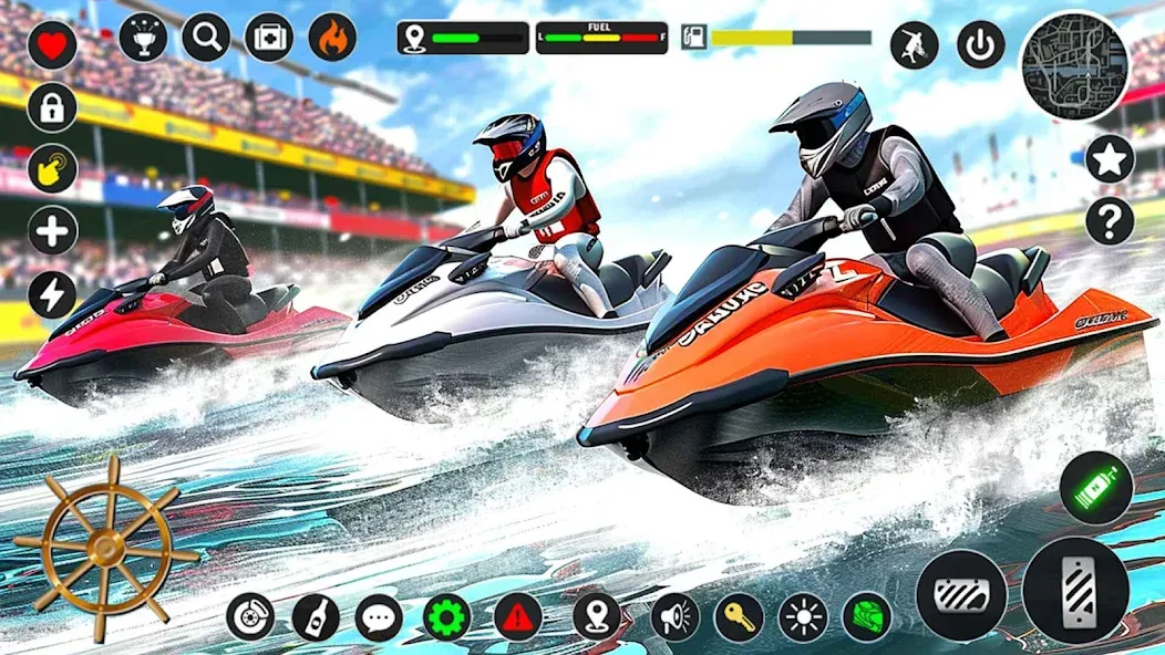 Скачать Jetski Boat Racing: Boat Games (Джетски Гонки на лодках) взлом на бесконечные деньги + мод меню screen 5