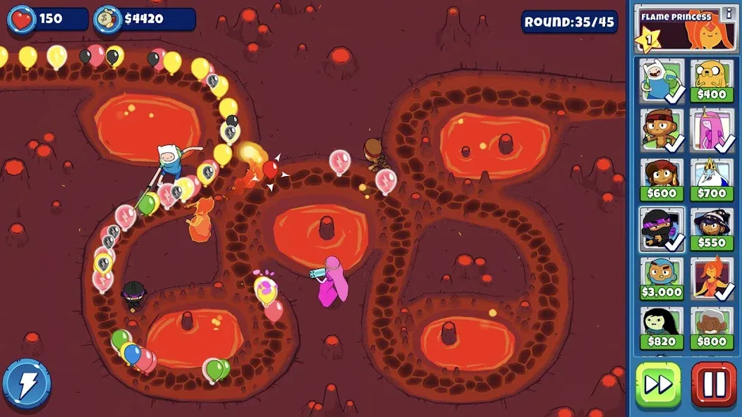 Скачать Bloons Adventure Time TD (Блунс Приключения Времени ТД) взлом на бесконечные деньги + мод меню screen 4